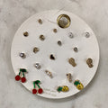 10 Piece Fruit Stud Earrings