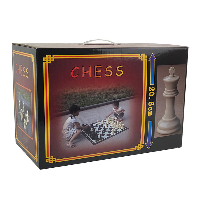 2-in-1 Garden Chess & Checkers Set | 20cm King