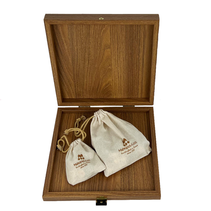 3-IN-1 COMBO GAMES | 27cm | Chess, Backgammon, Checkers | CLASSIC | Handmade Walnut Replica Wooden Case | STP28E