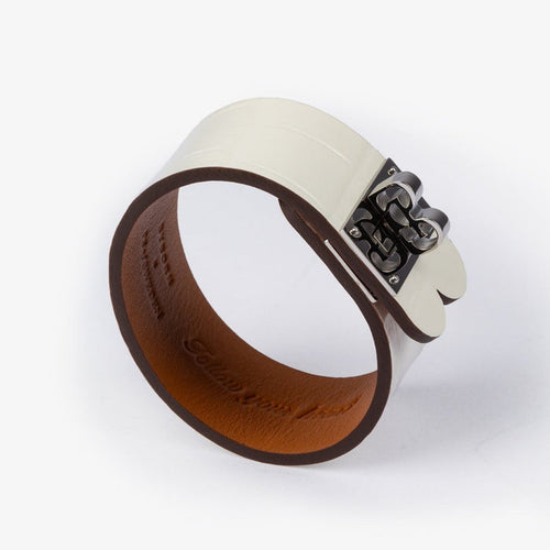 Aada | White Leather Bracelet