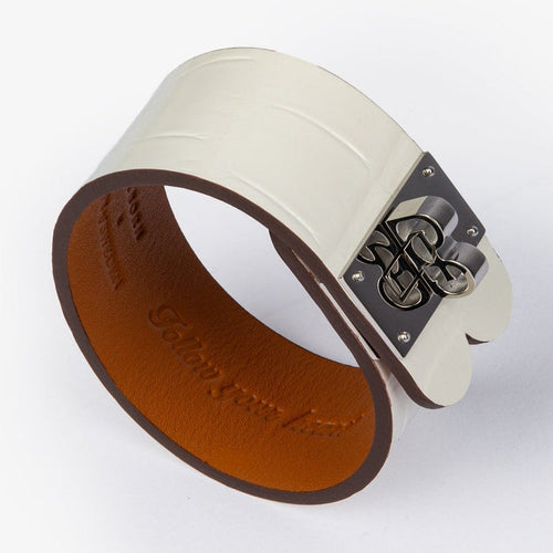 Aada | White Leather Bracelet