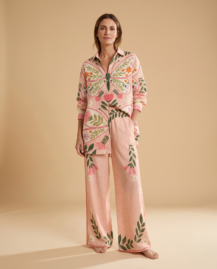 Adriana | Printed Shirt Set