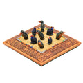 African Bird Noughts & Crosses resin game set with hand-painted birds Kingfisher & Guineafowl combination