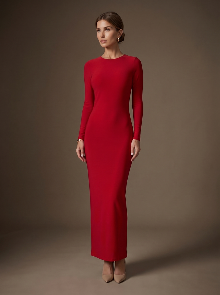 Agathe open-back dress — EMMA, gala studio