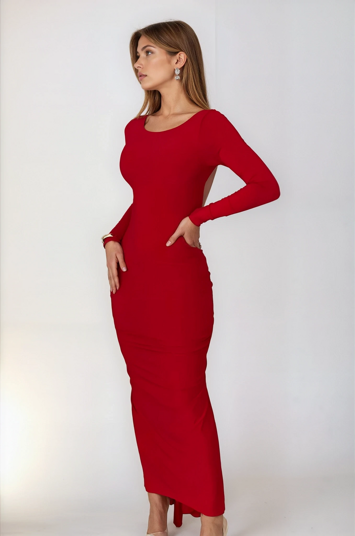 Agathe | Elegant Dress with Open-Back