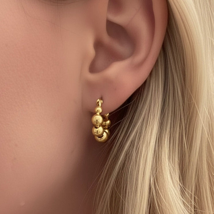 Aino | Gold-Plated Bubble Hoop Earrings