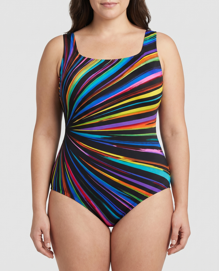 Alba | Striped Vibrant Swimsuit