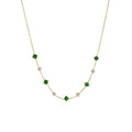 Alena | Gold-Plated Necklace with Delicate Emerald