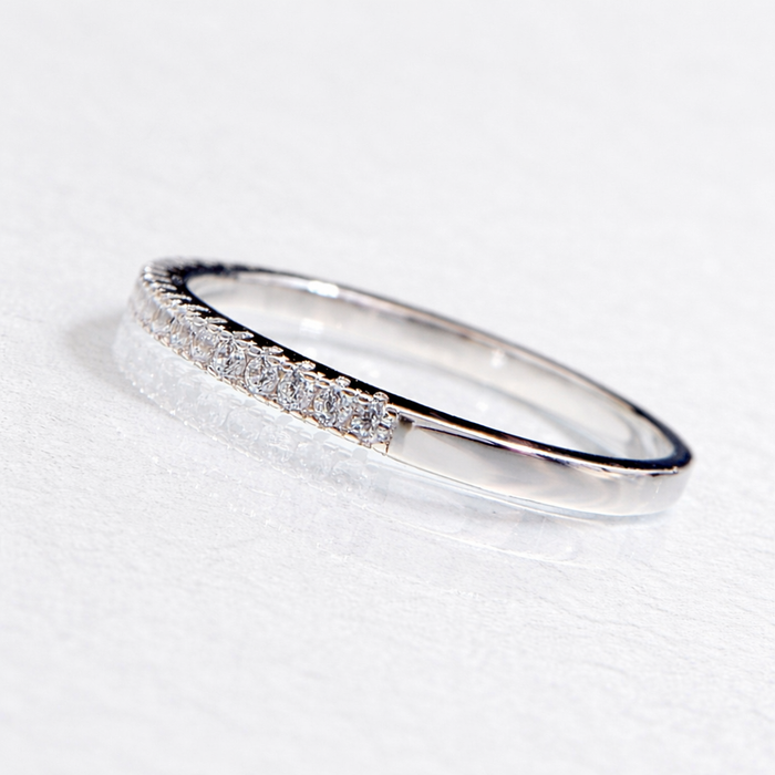 Alena | Narrow Eternity Ring with Brilliant Stones
