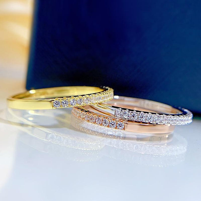 Alena | Narrow Eternity Ring with Brilliant Stones