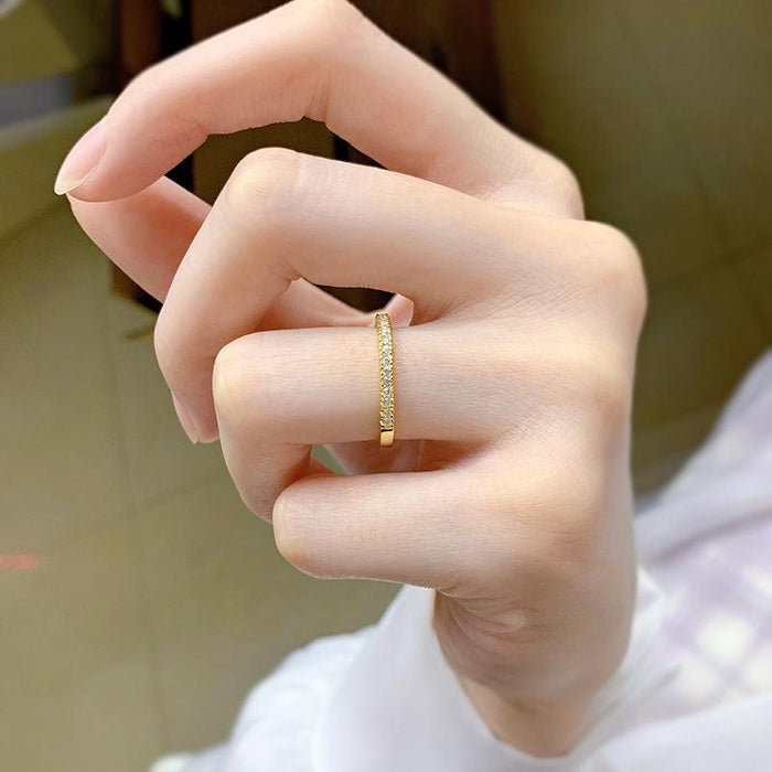 Alena | Narrow Eternity Ring with Brilliant Stones
