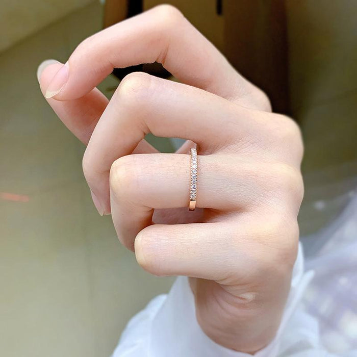 Alena | Narrow Eternity Ring with Brilliant Stones