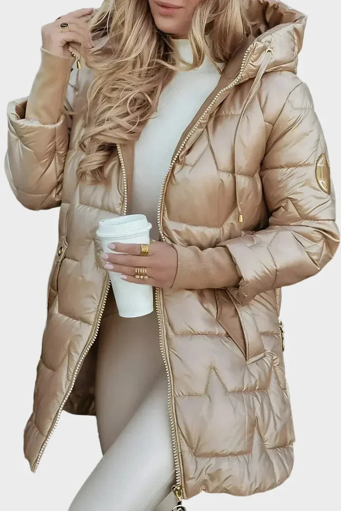 Alexia | Coat Quilted Long with Hood