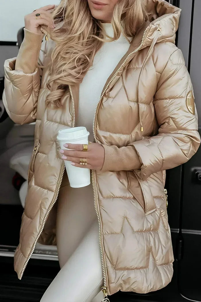Alexia | Coat Quilted Long with Hood