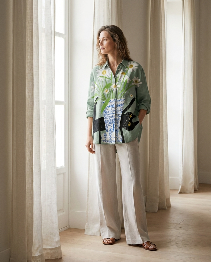Alice | Linen Elegant Summer Blouse