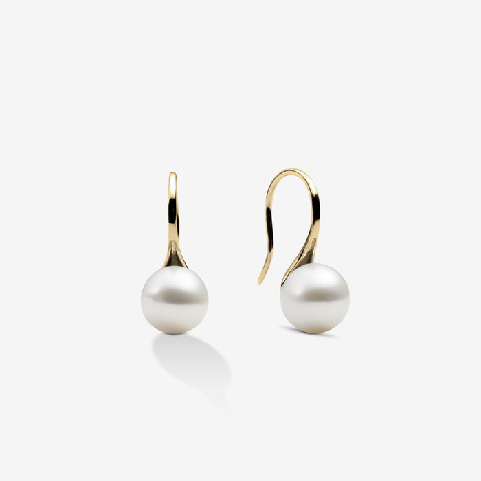Alina | Gold-Plated Pearl Hook Earrings
