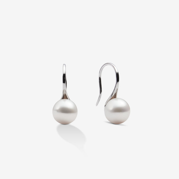 Alina | Silver Pearl Hook Earrings