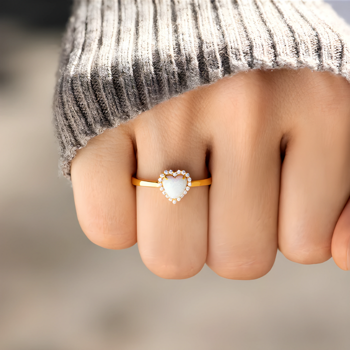 Amalia | Gold-Plated Heart Ring