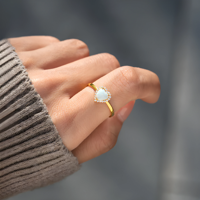 Amalia | Gold-Plated Heart Ring