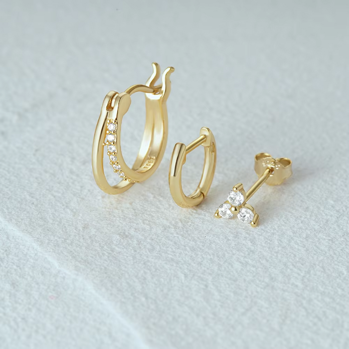 Amálie | Gold-Plated Earrings with Delicate Movement