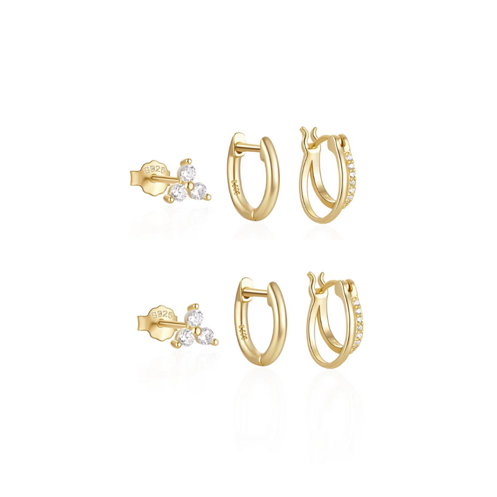 Amálie | Gold-Plated Earrings with Delicate Movement
