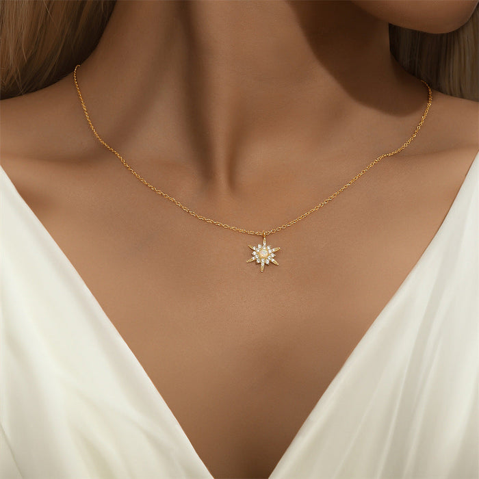 Amálie | Silver Delicate Necklace with Round Pendant