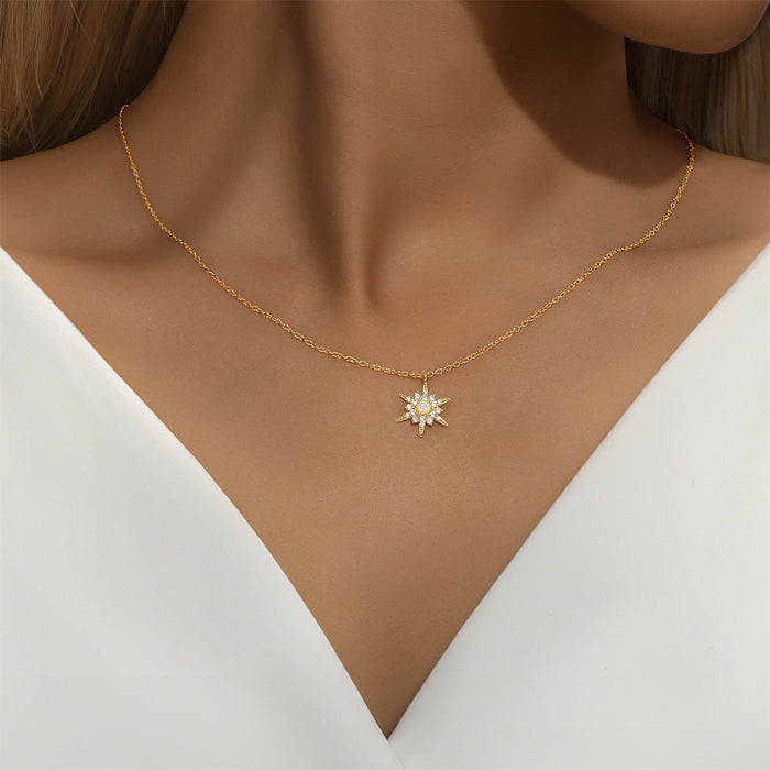 Amálie | Silver Delicate Necklace with Round Pendant