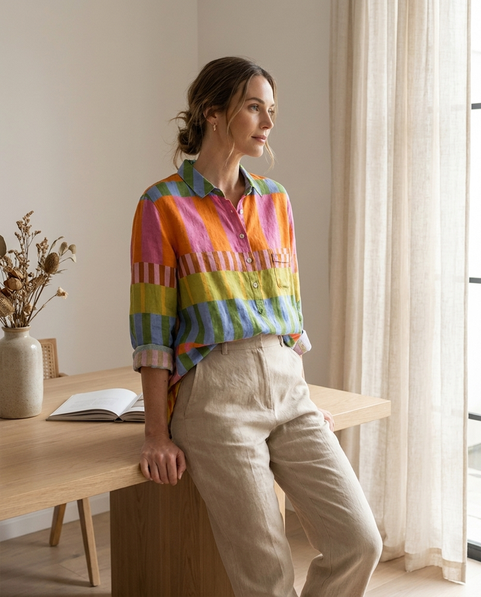 Ambar | Linen Elegant Summer Blouse