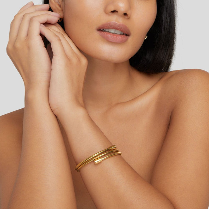 Amelia | Gold-Plated Braided Bracelet