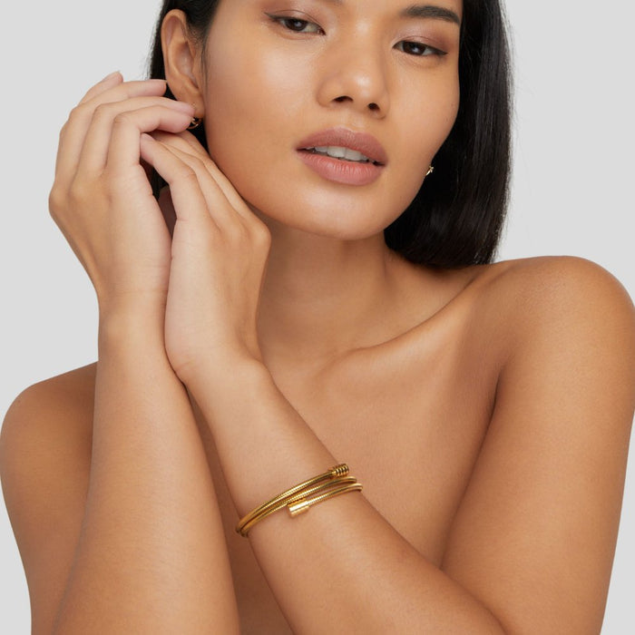 Amelia | Gold-Plated Braided Bracelet
