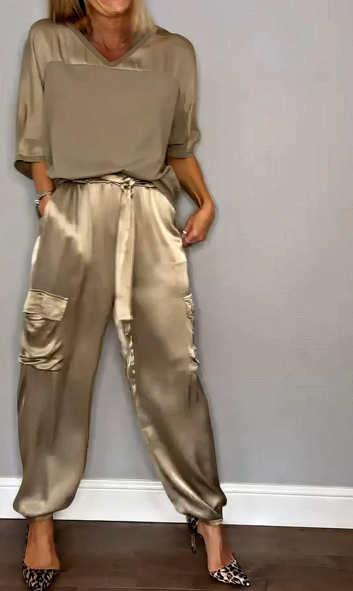 Amelia | Set Top and Trousers Cargo