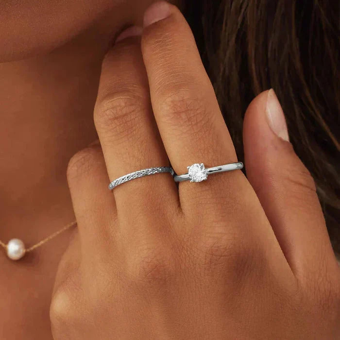 Amelia | Silver Lattice Ring
