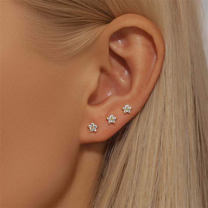 Amélie | Gold-Plated Delicate Earrings with Movement