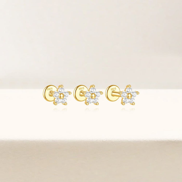 Amélie | Gold-Plated Delicate Earrings with Movement