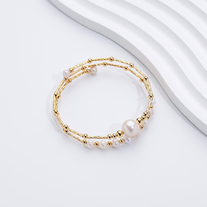 Amélie | Gold-Plated Pearls Delicate Rings