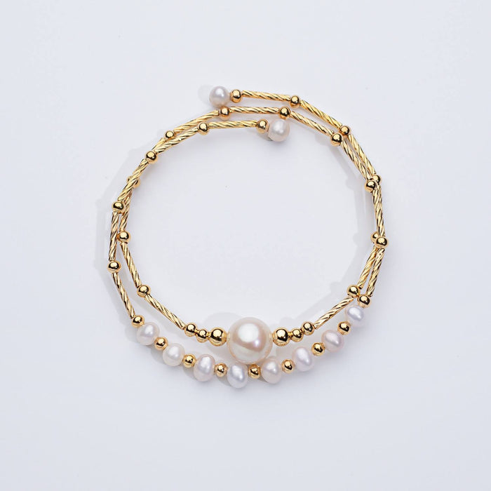 Amélie | Gold-Plated Pearls Delicate Rings