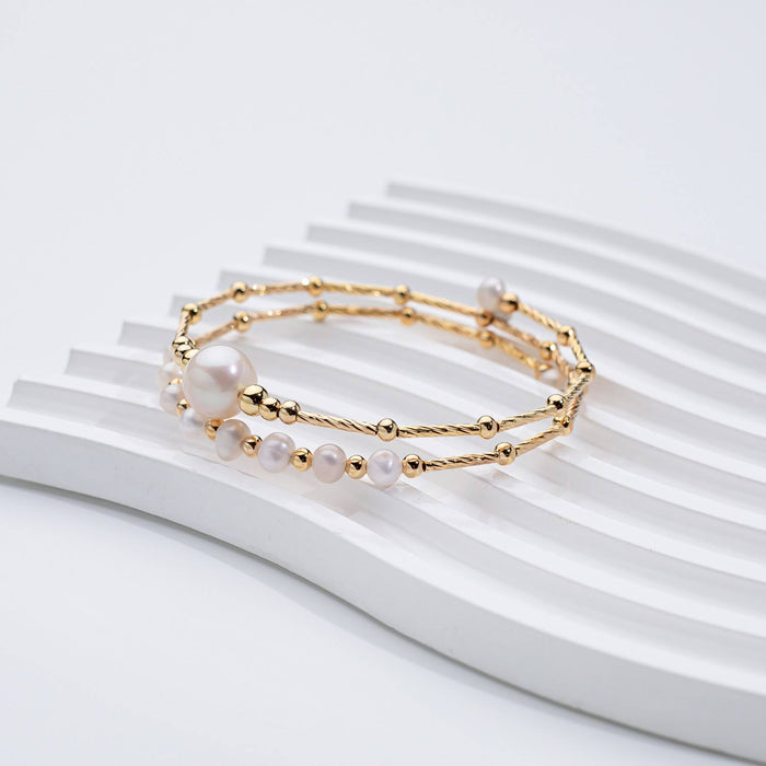 Amélie | Gold-Plated Pearls Delicate Rings