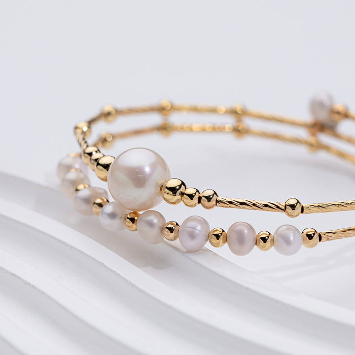 Amélie | Gold-Plated Pearls Delicate Rings