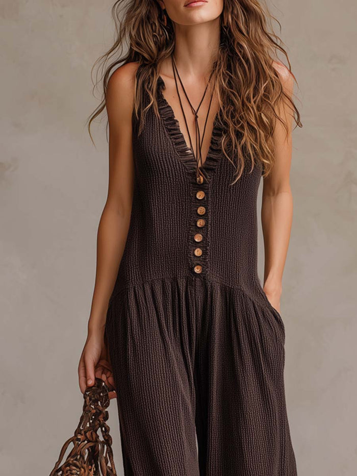 Amélie | Jumpsuit Ruffled V-Neck