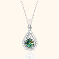 Amélie | Silver Necklace with Emerald Pendant