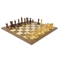 AMERICAN STAUNTON Broadbase | Walnut & Maple Board with Notation | 55mm Squares