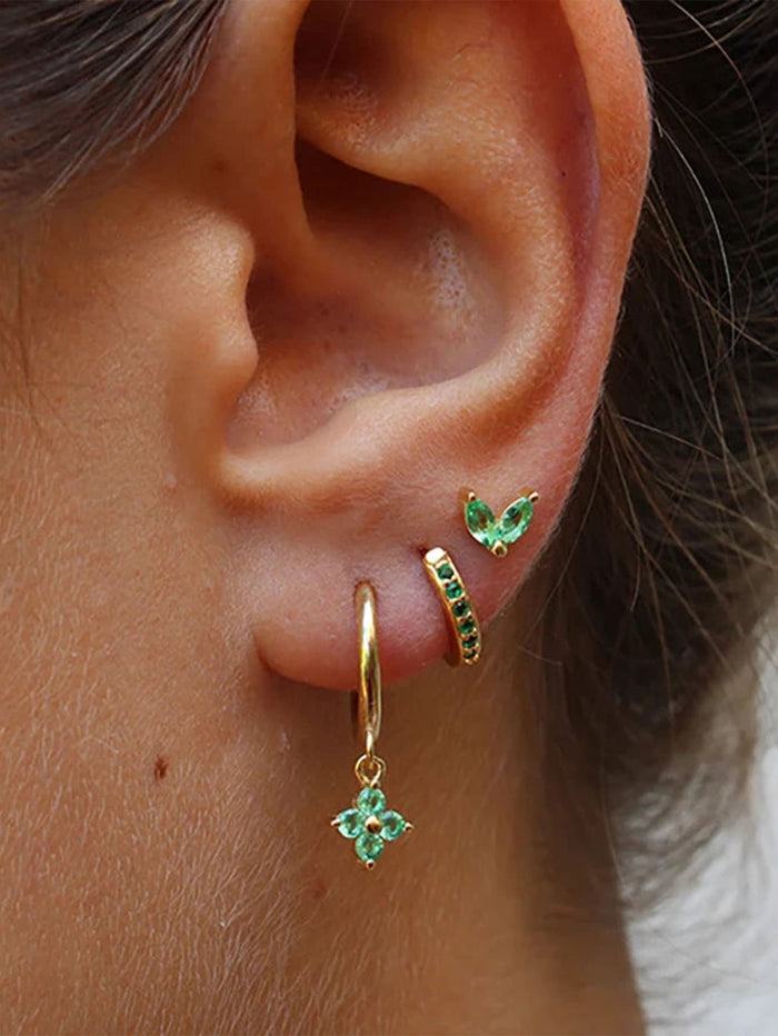 Amira | Gold-Plated Shape Structured Earrings