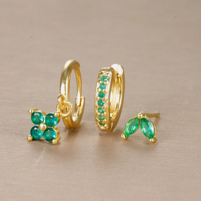 Amira | Gold-Plated Shape Structured Earrings