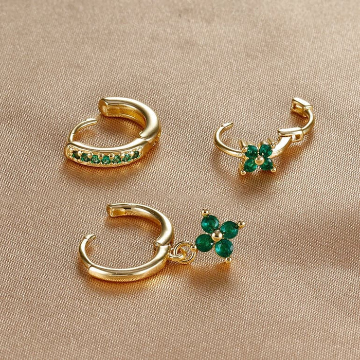 Amira | Gold-Plated Shape Structured Earrings