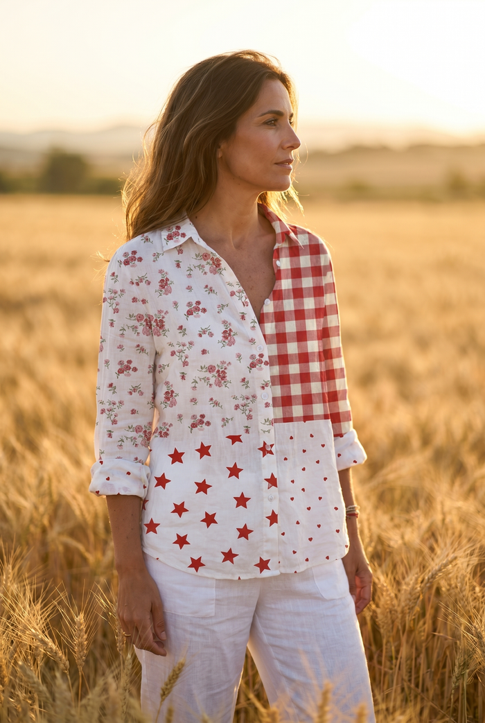 Ana | Blouse with Print Country
