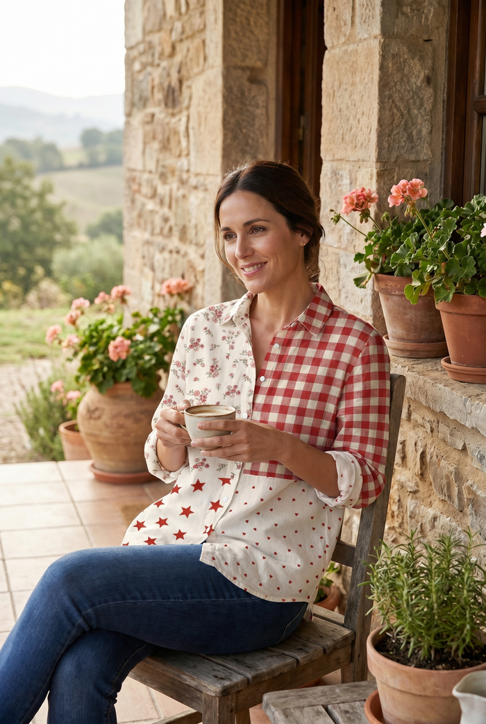 Ana | Blouse with Print Country