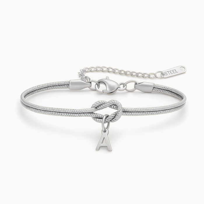 Ana | Silver Initial Bracelet