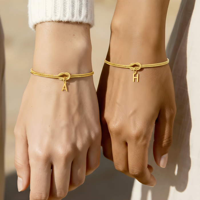 Ana | Silver Initial Bracelet