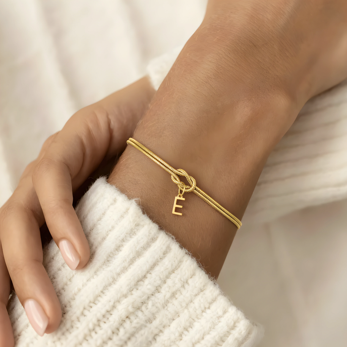 Ana | Silver Initial Bracelet