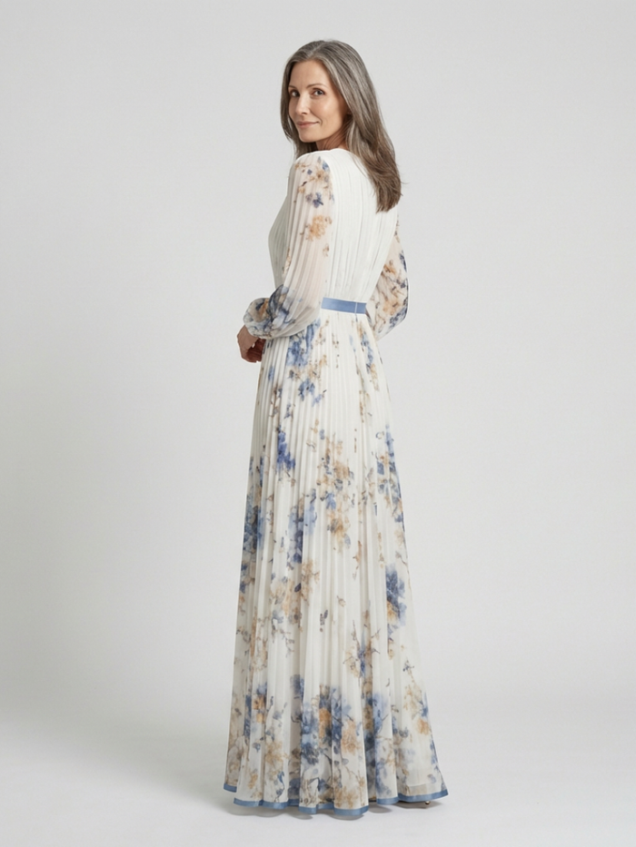 Anais | Long-Sleeve Floral Maxi Dress